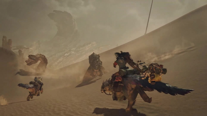 Píseční „červi“ připomínají v novém traileru na Monster Hunter Wilds Dunu